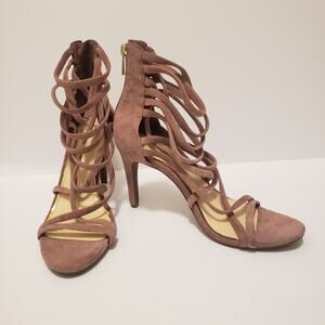 Jessica Simpson Muave Suede harmoni Strappy Sandals Heels 8.5M #8PJ.